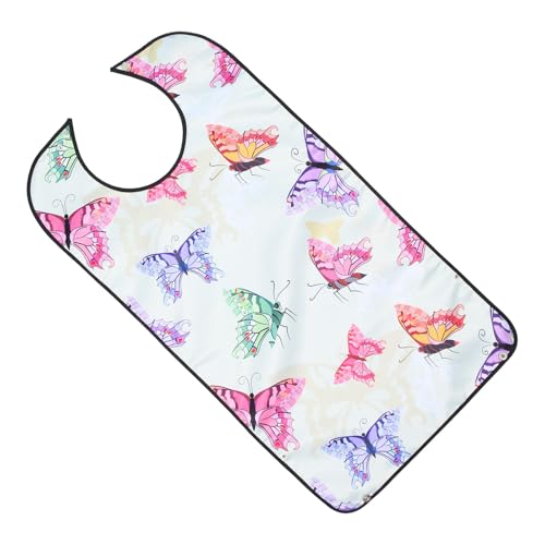 Operitacx Babero Lavable para Personas Mayores, Protector de Ropa Reutilizable para Adultos, Tamaño Mediano, Diseño Ligero y Cómodo para Comer, Adecuado para Uso Diario y Cuidado