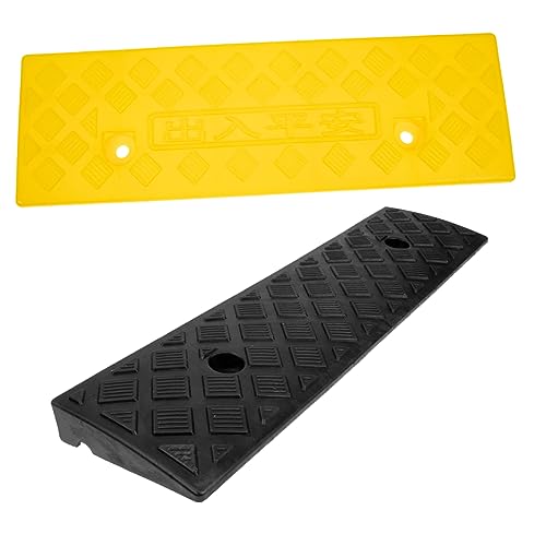 Rampas de Caucho para Bordillo 2 pcs Negro y Amarillo miniatura 1