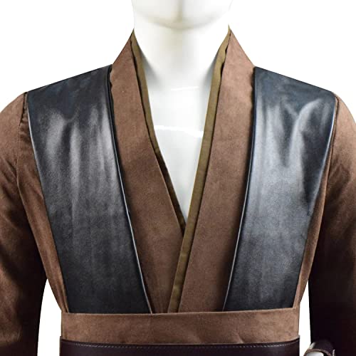 Roevose Kids Anakin Skywalker Costume Jedi Costume Tunic Halloweeen Cosplay Costume Version C (Coffee, M) #TOP1