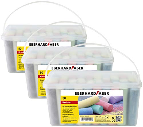 Preisvergleich Produktbild Eberhard Faber 526550 - Straßenmalkreide, 50er Eimer / 3 Eimer