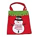 Botreelife Weihnachtsdekorationen Kinder Geschenk Candy Bag Aufkleber Einkaufstasche,Schneemann