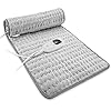 Heating Pad Electric Heat Pad, Hot Heated Pad,Moist Heat Heating Pad Moist and Dry Heat,Multiple Temp and Timer Settings (Silver gray, 24"X12")
