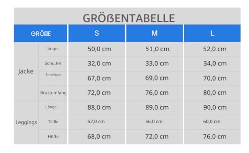 Belriviere Zweiteiliges Damen-Trainingsanzug-Set, langärmelig, Reißverschlussjacke mit sportlicher Leggings mit hoher Taille, Workout-Set, blau, M