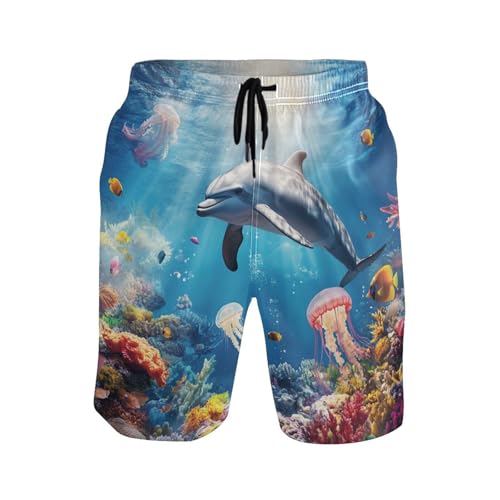 Short de bain extensible homme surf et plage avec boxer compression