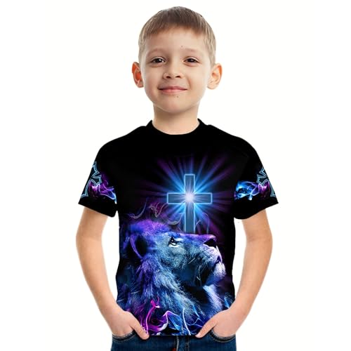 Kid 3D Graphic T Shirts Printed Casual Short Sleeve Shirt Tees for Boys Girls