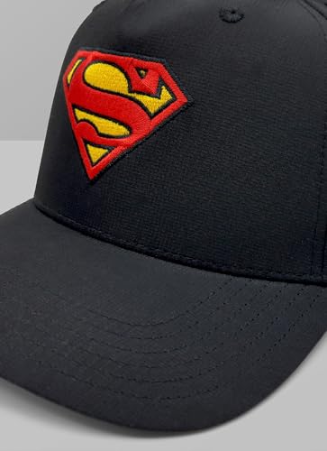 Image of Free Authority Official DC Comics Superman Embroidered Black Cap for Men & Women | Adjustable Closure