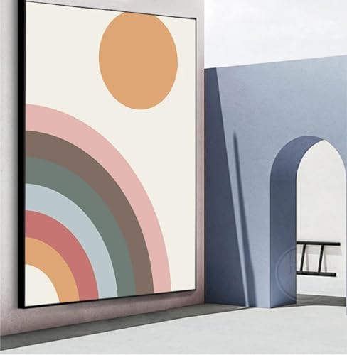 Affiches minimalistes arc-en-ciel grand format pour décorer facilement sans cadre