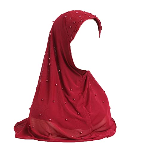 Women's Instant Muslim Hijab Double Layer Islamic Head Scarf Long Scarf Head Wrap