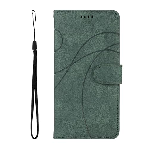 Flip Wallet Case for OPPOReno 13F Phone Case Wallet Women Flip Folio Cover with Credit Card Holders Slots PU Leather Kickstand Wrist Strap Purse Green