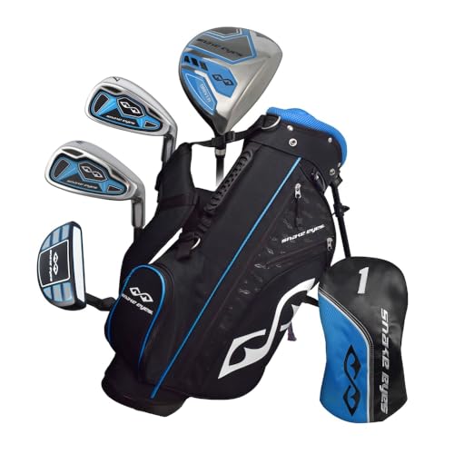 Snake Eyes Golf LH Junior Boys 6-Piece Set Ages 6-8 Black/Blue (Left Handed)