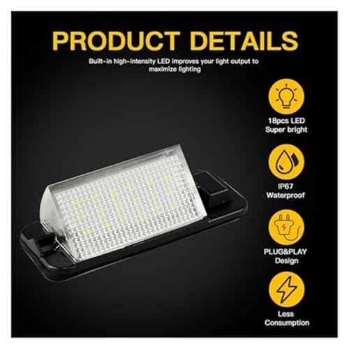 Luces de matrícula E36 con 18 SMD LED blancas de alta luminosidad 4