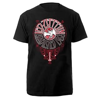 Rock Off LED Zeppelin Deco Circle Black Officiel T-Shirt Hommes Unisexe - Les Beatles, Paul McCartney, John Lennon, RIngo Starr, George Harrison