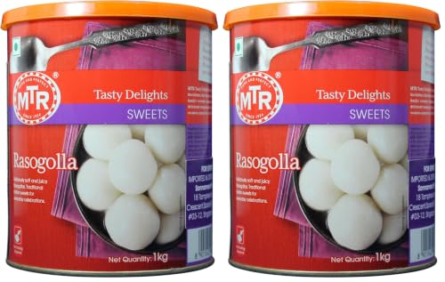 Image of MTR Rasogolla, 1 kg (Pack of 2)