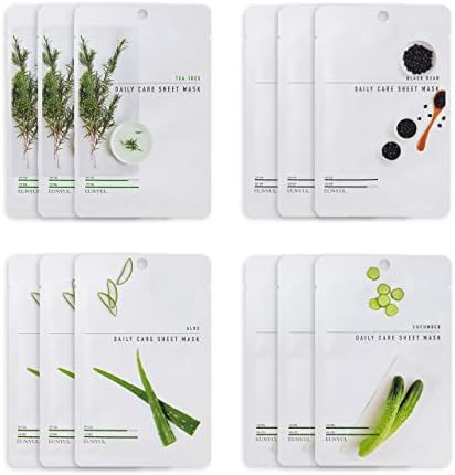 [Pack of 10] EUNYUL Daily Care Facial Sheet Mask Pack ALOEx10pcs Korean Skincare Hydrating & Nourishing & Natural Ingredients for All Skin Types