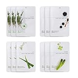 [12er Pack] EUNYUL Daily Care Gesichtsmasken-Packung(4 Typen x 3 Stück) Teebaum & Gurke & Aloe & Schwarze Bohne Koreanische Hautpflege und natürliche Inhaltsstoffe für alle Hauttypen