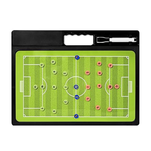 Tabla de entrenamiento de fútbol | Equipo de entrenamiento magnético, tabla táctica de doble cara con marcador, para el entrenamiento de juegos, ejercicios de campo, estrategias de partido y deportes