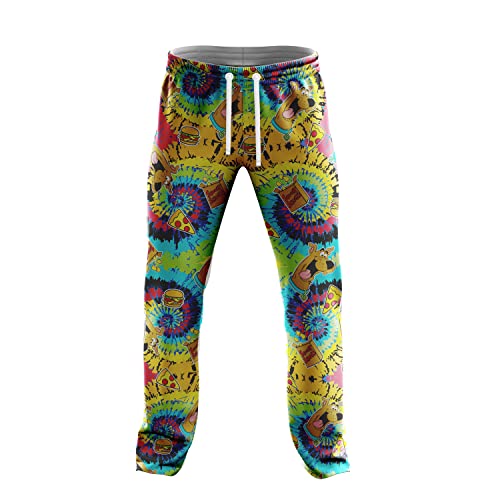 Scooby-Doo! mens 3-pc Lounge Box Set With T-shirt, Pants and Socks in Psychedelic Tiedye & Scooby Snacks Sizes S-m-l-xl4