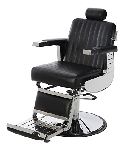 BR Beauty Empire Professional Barber Chair for Barbers & Barber Shops, CHM-2259-BLK