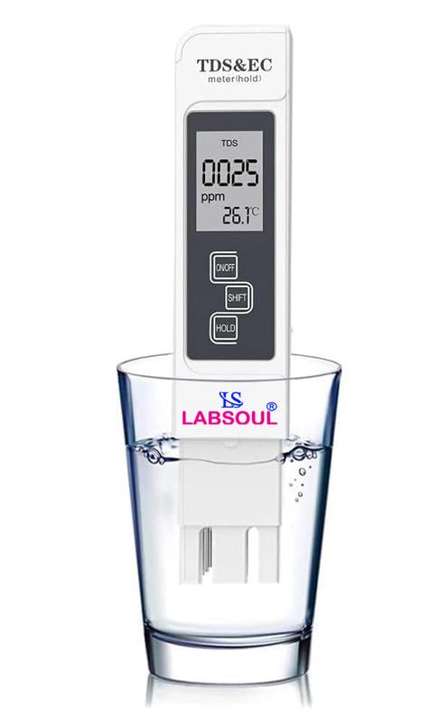 LABSOUL Digital 3-in-1 Water TDS EC and Temperature Meter - Purity Tester with ATC Function, 1PPM Resolution, 0-9990 PPM Measurement Range (White) BY-58 (B0DDQ6JH1C) Amazon Price History, Amazon Price Tracker