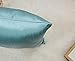 Aiking Home Collection Solid Faux Silk Euro Sham/Pillow Cover, Zipper Closure, 26 by 26 Inches, Aqua