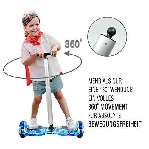 Locisne Rekbaar Aluminium Balans Scooter Stuur voor 6.5CM (2.56") Diameter Roller Twee Wielen Scooter, Beginner Elektrische Hoverboard Stand, Smart Hoverscooter Ondersteuning Stuur - zilver - Afbeelding 6