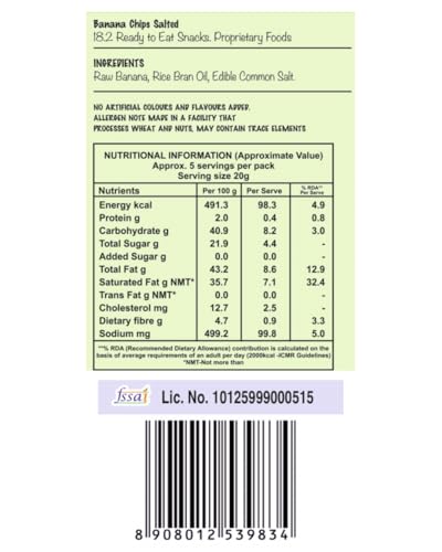 Image of Jatara Banana Chips - Salted 180g | Crunchy Banana Wafers | Light Snack | Tea-Time Munch (Pack of 3)