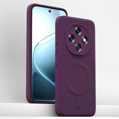 Image of Pikkme Back Cover for Oppo F31 Pro 5G Soft Matte Silicone Mag-Safe Design (Mag-Safe Not Support) Camera Protection | Slim Fit Bumper Cover (Purple)