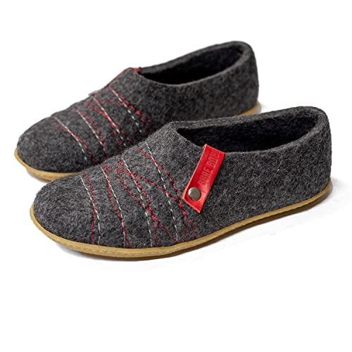 Felted Wool Slippers for Women - Personalized Gift - Boiled wool house shoes3