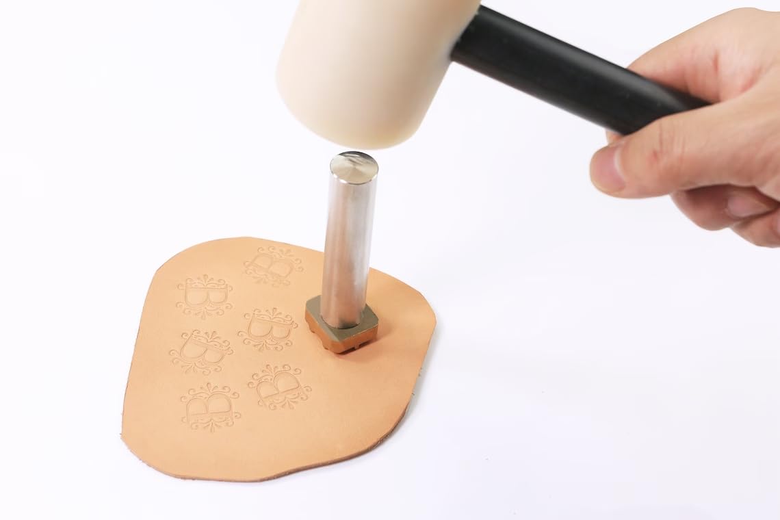 Custom Logo Leather Stamp Maker, Customized Brass Embossing Stamp for Leather with Handle, Personalized Branding Iron for Meat Wood Paper Plastic Bread, Gift for Dad Husband