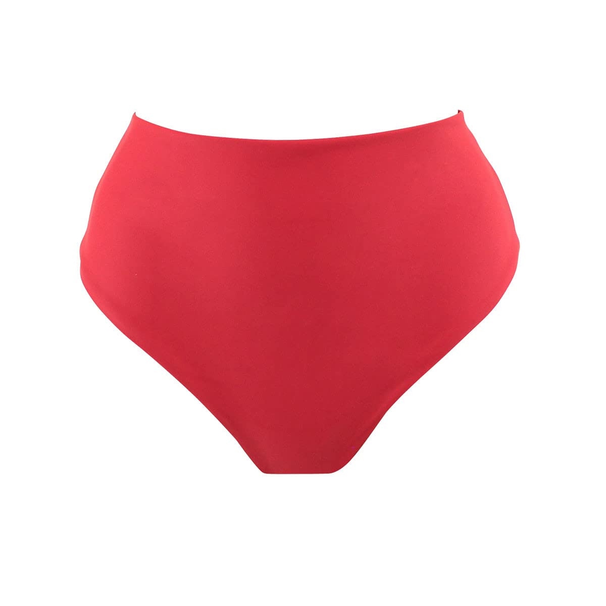 Janine Robin Bas de Maillot de Bain Culotte Haute Couvrante Darling Rouge