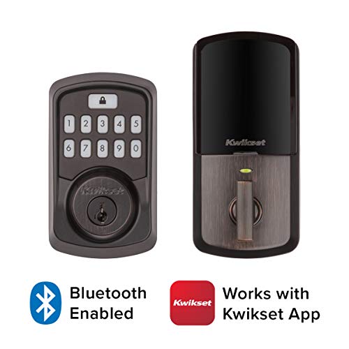 Kwikset 99420-002 Aura Bluetooth Programmable Keypad Door Lock Deadbolt Featuring Smartkey Security, Venetian Bronze #TOP1