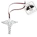 House of Morgan Pewter - Handmade Caduceus Gift Ideas for Nurses and Physicians - Metal Medical Symbol Christmas Ornament