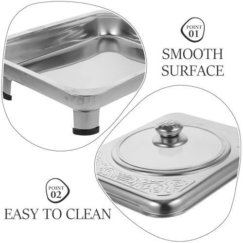 Plateau cantine rectalaire inox stable pour service de restauration - 6