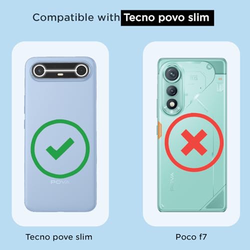 Image of Pikkme Back Cover for Tecno Pova Slim 5G PC + TPU Clear Transparent Raised Edges Shockproof Protective Phone Bumper Case(Transparent)