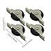 KiBcsLic 4x Window Pulley Door Rollers Kitchen Bathroom Slot Wheel Spare Parts Silent Nylon Rollers Iron Fittings Nylon Pulley, large black