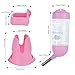 Guardians Hamster Water Bottle, Little Pet Automatic Drinking Bottle with Food Container Base Hut Hanging Water Feeding Bottles Auto Dispenser for Small Animals(80ml,Pink)