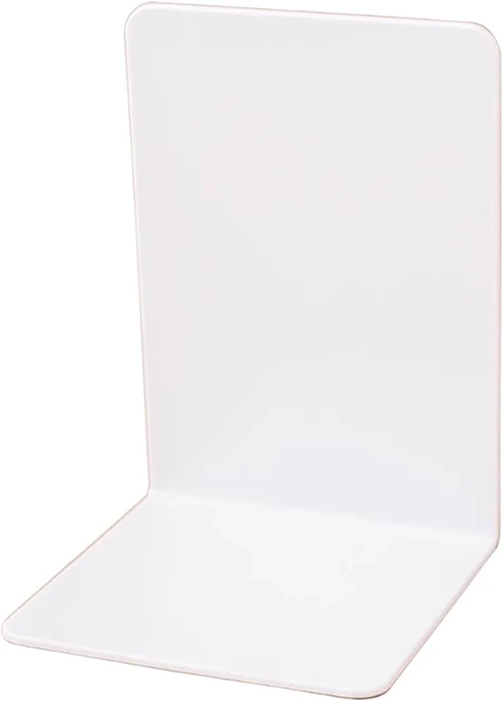 Book Ends 8pcs Bookends L-Shaped Bookends Book Stoppers Book Holders Shelf Book End for Home Office School Supplies(White)