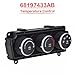 Frezon Temperature Control A/C Control Panel 68197433AB 68197433AA Fit for Wrangler JK 2018,for Jeep for Wrangler 2014-2017 (manual, includes A/C & heated back glass)