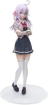 LUNK Alisa Mikhailova Kujou Action Figure School Uniform Anime Alisa Mikhailova Kujou Figure Statue Cute Cartoon Model Figurine Collection Ornament
