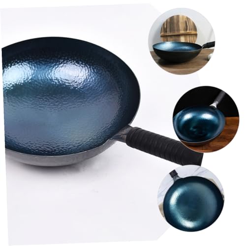 Wok de hierro forjado Luxshiny para estufa a gas e inducción miniatura 4