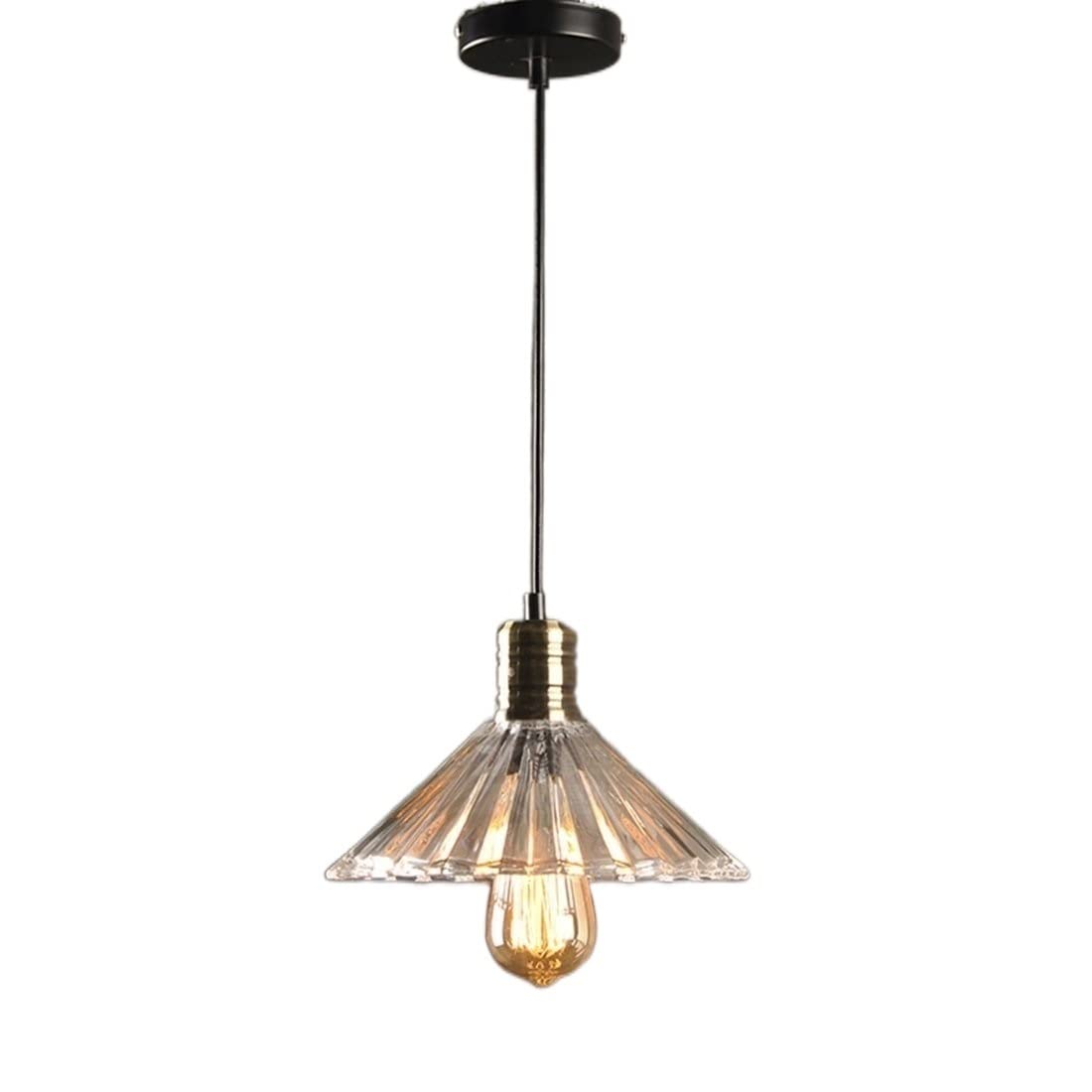 Lámpara colgante industrial retro E27 con barra de vidrio ajustable nórdica