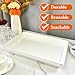 AMGBZT Serving Tray Platter, 4 Pack Food Tray for Veggie Fruit Snack Dessert Cookie Cheese, Food Trays for Party Supplies Display, Plastic Platters for Serving Food, Large White Trays, BPA Free