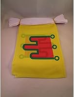 Vista 288 de Guatemala 19.7 ft BUNTING Flag 20 banderas 9'' x 6'' - Banderas de cuerda guatemalteca 5.9 x 8.3 in - AZ FLAG