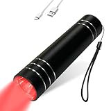 YKoliron Infrarot Rotlichtlampe, Tragbare Infrarotlampe, Wiederaufladbare Infrarot-Taschenlampe für den Haushalt (Schwarz)