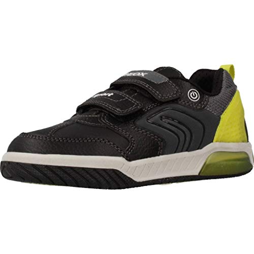 Geox J INEK Boy D, Zapatillas Niños, Negro (Black/Lime C0802), 27 EU