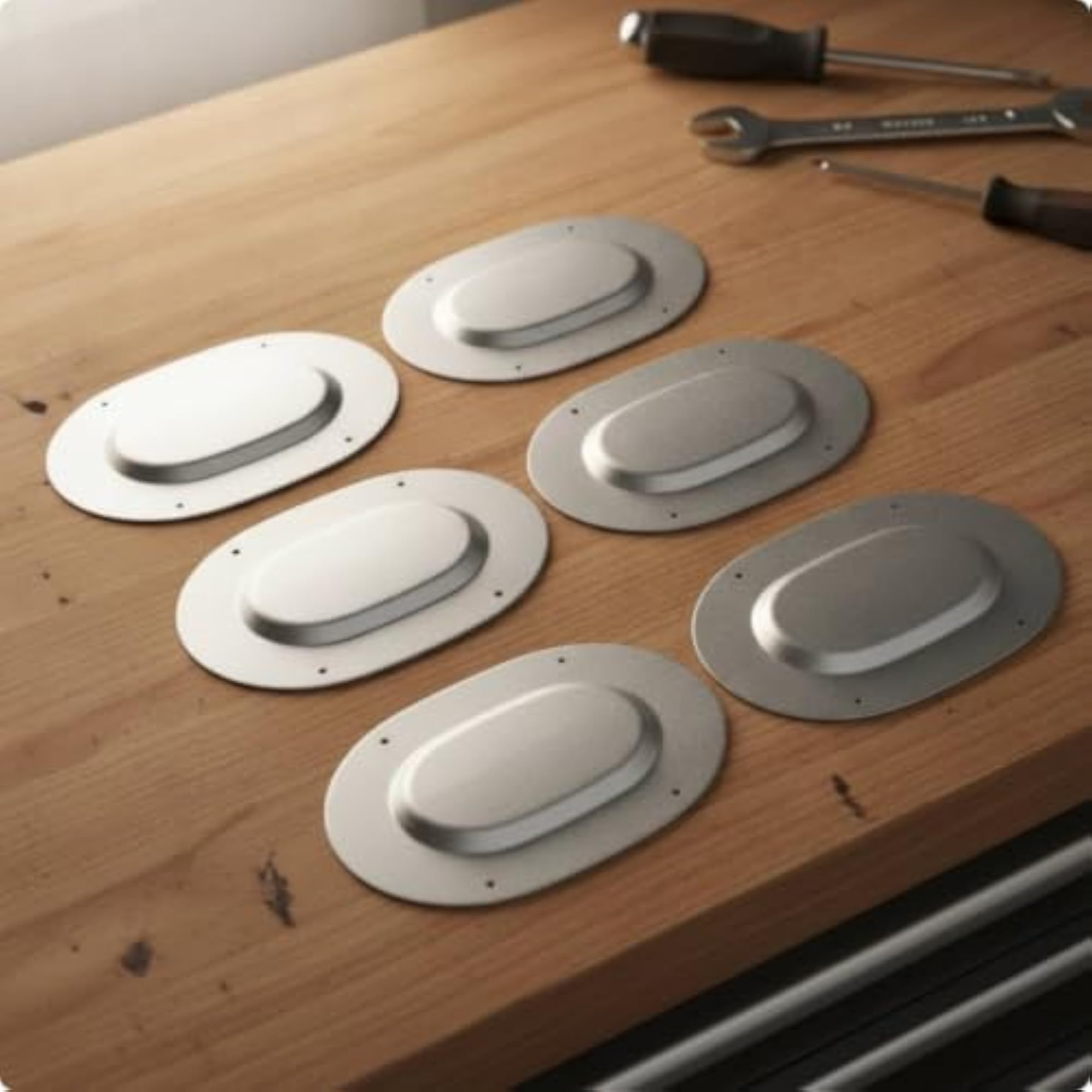 6 Pieces Stainless Steel Trunk Floor Drain Plug Set