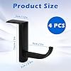 XINXINGDINGSHENG 4 PCS Headphone Hangers Strong Adhesive Stick-on Headset Hanger Holder Self-Adhesive Universal Headphone Holders for Internet Café Home Office Desk #1