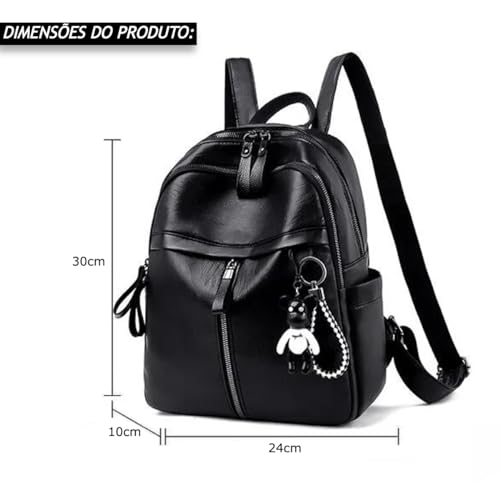 TOKSHOP Mochila Pequena Feminina em Couro PU Multifuncional Moderna Impermeável com Bolso Antifurto