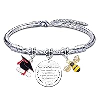 FGHJK Cadeau Maitresse Cadeau de fin d'année Scolaire Bracelet Maitresse Cadeau Maîtresse d'école Cadeau Bracelet Femme Cadeau Maîtresse école Cadeau Noel Maitresse (8)