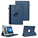 Produktbild NAUC Tablet Schutzhülle kompatibel für Amazon Fire HD 10 Tasche Tablettasche Hülle mit Standfunktion 360° drehbar Kunst-Leder Cover viele Universal Tablethülle Case, Farben:Blau